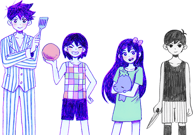 Personagens de OMORI em call no discord 